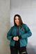 Жіноча куртка бомбер колір морська хвиля р.48/50 450749 450812 фото 1