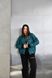 Жіноча куртка бомбер колір морська хвиля р.48/50 450749 450812 фото 8